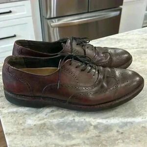 Rockport Mens Leather Wingtip Oxford Shoes with Leather Upper Size 10.5M